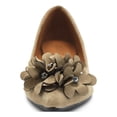 thumbnail image 3 of Ollio Women's Shoes Faux Suede Decorative Flower Pointed Toe Ballet Flats JYZ151, 3 of 6