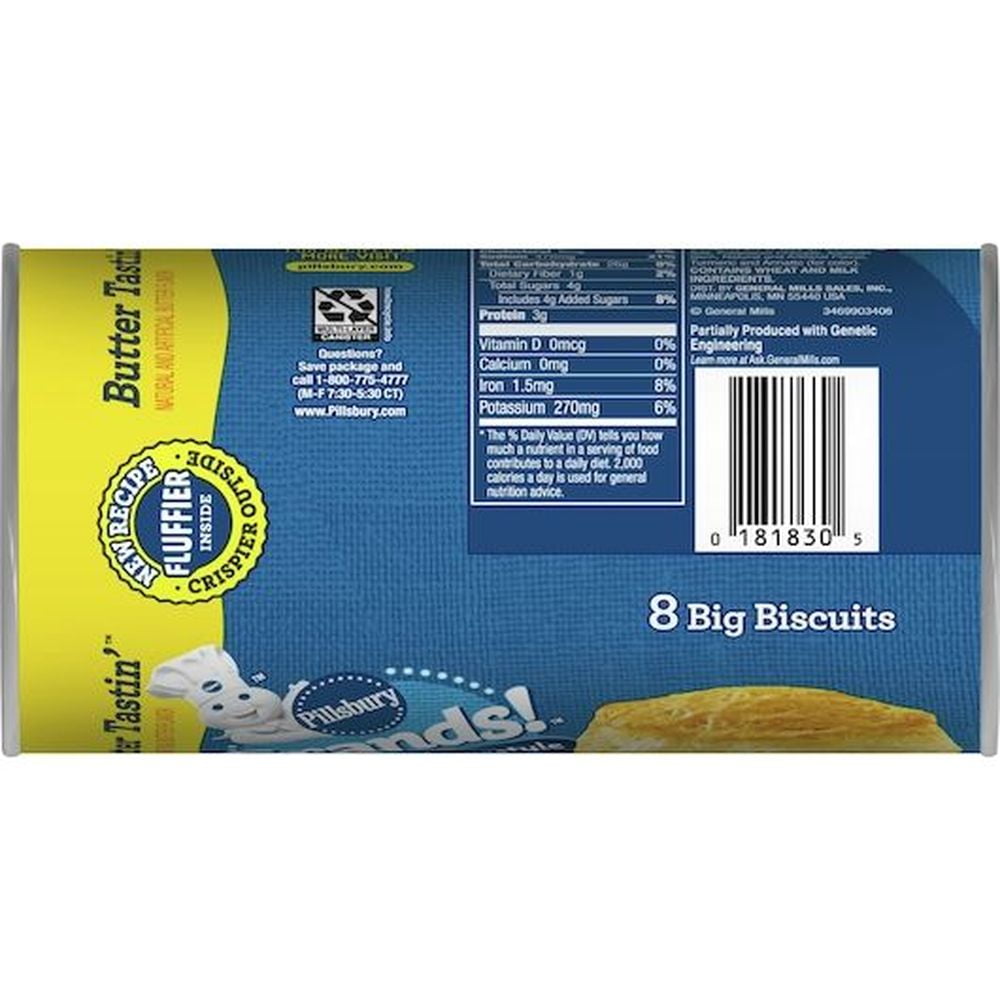 Pillsbury Grands Southern Homestyle Butter Tasting Biscuits, 16.3 Ounce -- 96 per Case.
