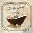 thumbnail image 3 of Gango Home Décor's Salle De Bain & Le Baignoire Two French Bathtub and Pedestal Sink Bathroom Art Set, Two 12x12in Hand-Stretched Canvases, Ready to hang!, 3 of 4