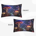 thumbnail image 2 of Zufioo Jungle Path Glowing Mushrooms Print Double-sided Plush Pillow Cover,Decorative Pillow Protector without Pillow Core, Suitable for Sofa, Bedroom, Car-16"x24", 2 of 6