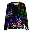 thumbnail image 5 of Lindreshi Christmas Shirts for Women Long Sleeve Women's Fashion Printed Loose T-shirt Long Sleeves Blouse Round Neck Casual Tops, 5 of 5
