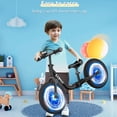thumbnail image 5 of Colorful Lighting Balance Bike 2 Year Old, 12'' Folding Toddler Sport Bike, No Pedal Foldable Bikes w/Kickstand, Adjustable Handlebar & Seat, 2 3 4 5 Years Boy Girls Birthday Gifts Toys, 5 of 7