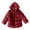 Wine, variant on Glisme Girls Jacket Fall Winter Kids Thermal Solid Jackets Warm Hooded Woolen Jacket Coats Ventilate Outerwear For Daily Wear Size 2-3 Years Beige