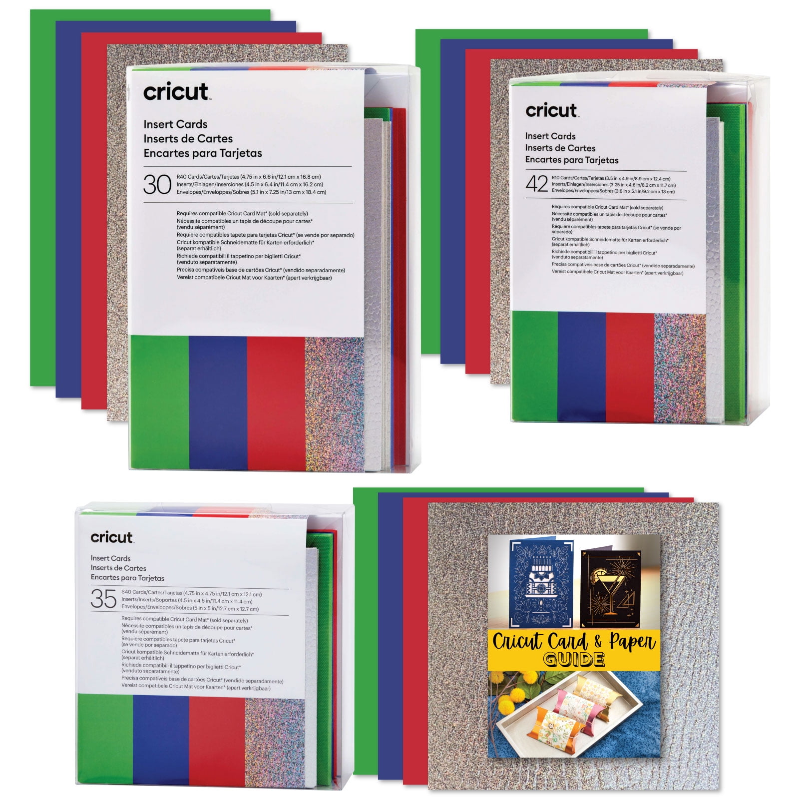 Cricut Insert Cards Rainbow Scales Sampler R10 42 Count R40 30