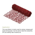 thumbnail image 3 of Uxcell 7 Inch Wide 5 Yard Lace Ribbon Floral Pattern Burgundy Red Lace Trim Ribbon for Sewing Making, and DIY Crafts, 3 of 5