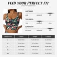 thumbnail image 6 of Vsdgher Green Tropical Leaves Print Women Sleeveless Athletic Tank Top Built-in Bra Camisole Sports Vest for Yoga Running Fitness Exercise with Removable Pads, 6 of 8
