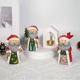 thumbnail image 6 of Shoreew Santa Claus Snowman Resin Figurine Christmas Tabletop Decoration for Home Office Desk Festive Holiday Gift, 6 of 7