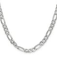 thumbnail image 2 of 14K White Gold Figaro Chain Styles Necklace 6 mm Flat 24 inch, 2 of 4