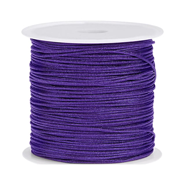 Unique Bargains Nylon Cord DIY Making Satin String Craft Wire with Plastic Spool 147ft, Dark Purple