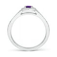 thumbnail image 2 of ANGARA Natural 0.2 Ct. Amethyst with Diamond Halo Ring in 14K White Gold for Women (Ring Size: 9), 2 of 9