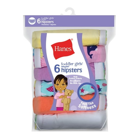 Hanes Toddler Girl's Hipster Underwear, 6 Pack