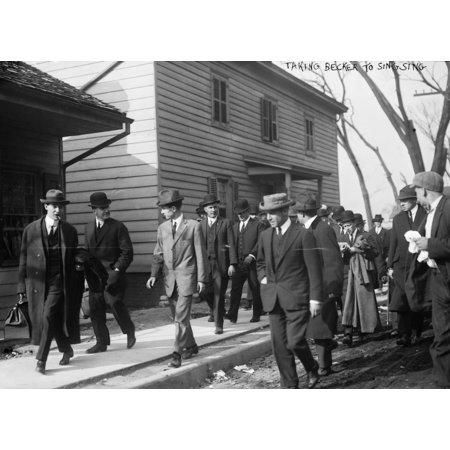Charles Becker (1869-1915)Namerican Police Officer Photographed Being Escorted To Sing Sing Prison In Ossining New York For The Murder Of Herman Rosenthal 1912 Poster Print by Granger Collection