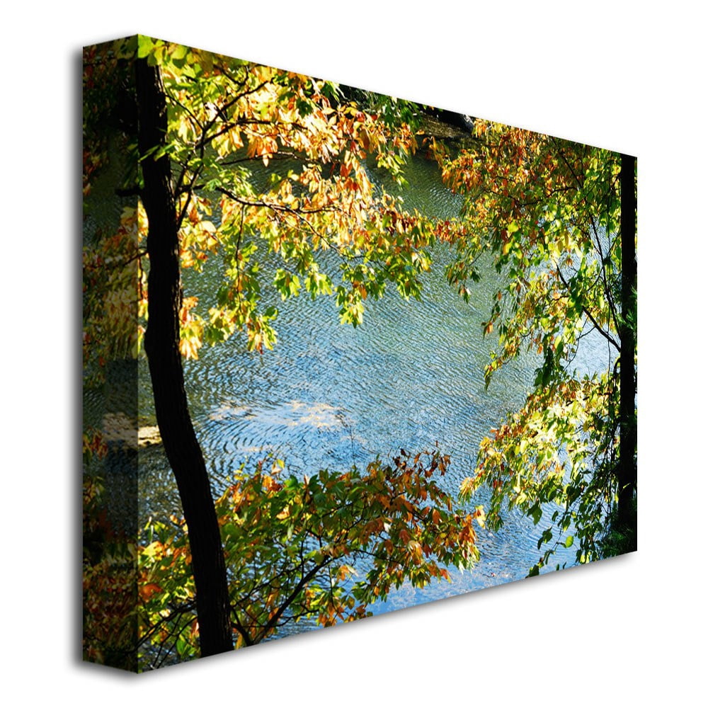 Trademark Art "Early Fall Along the River" Canvas Art by Kurt Shaffer