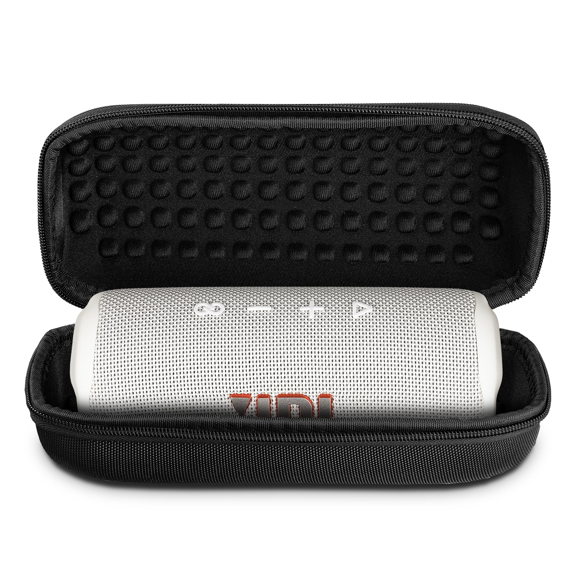 JBL Flip 6 Portable Bluetooth Speaker, IP67 Waterproof, Deep Bass, White Bundle with Travel Case (International Model)