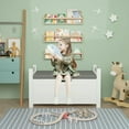 thumbnail image 2 of Kadyn Kids Toy Box Chest, White Rubber Wood Toy Box for Boys Girls,Shoe Storage Bench with Cushion Seat for Entryway, 2 of 11