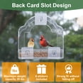 thumbnail image 4 of Window Bird Feeders for Outside, Clear Bird Window Feeder with 3 Strong Adhesive Sheets, Transparent Acrylic Bird House for Window Viewing, Removable Tray, Wild Bird Watching Gift, 4 of 6
