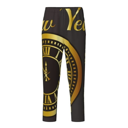 Fuzoiu 2025 New Year Print Teenagers Pajama Pants Lounge Pants with 2 Pockets Elastic Waist Kids Sleep Bottoms Comfy Sleepwear PJ Bottoms for Kids-Large