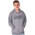 thumbnail image 5 of Funny Screaming Internally Sarcastic Unisex Fleece Graphic Zip Up Hoodie Brisco Brands 4X, 5 of 6