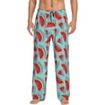 thumbnail image 2 of Goofa Watermelon Printed Soft Pajama Pants for Men, Wide Leg Comfy Casual Lounge Yoga Pants-XX-Large, 2 of 9