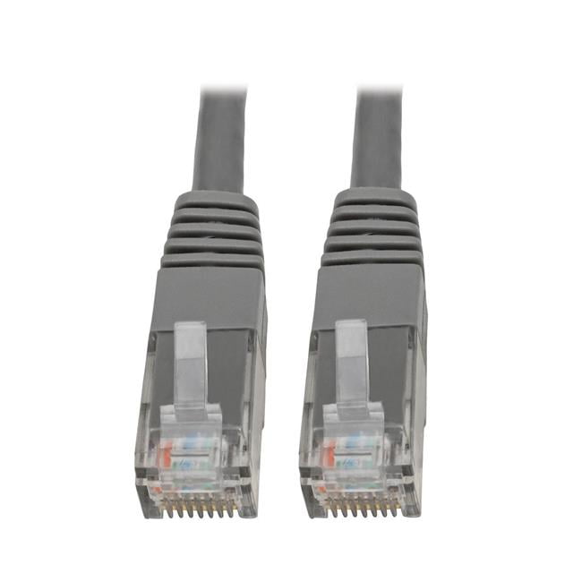 Tripp Lite N200020GY Cat6 Cat5e Gigabit Molded Patch Cable RJ45 M & M