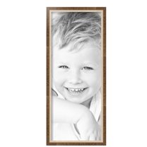 ArtToFrames 10" x 25" Taupe with Silver Lip Picture Frame, 10x25 inch Multi Wood Poster Frame (WOM-4986),  Pack