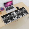thumbnail image 2 of Black and White Goth Skeleton Skull Meditation Gaming Keyboard Mouse Pad Mousepad Huge Extended XL Stitched Edge Rubber Sole for Home Office(31.5"X 11.8"), 2 of 6