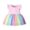 Pink, variant on KYAIGUO Baby Infant Girls Rainbow Tulle Dress Summer Tutu Sleeveless Princess Party Dresses Casual Swing Twirly Sundress