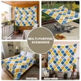 thumbnail image 6 of Yellow Blue Morocco Pattern Large Tapestry for Bedroom Wall Hanging Tapestry,Modern Moroccan Geometric Ceiling Backdrop Tapestries Poster Blanket Wall Decor for Teens Room Living Room Dorm 86" x 104", 6 of 8