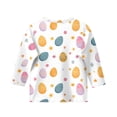 thumbnail image 3 of YOUYEDIAN Girls 3/4 Sleeve Easter Tops Kids 2026 Festival Cute Bunny Graphic Shirts Holiday Casual Funny Cotton Outfits (White, 13-14 Years), 3 of 4