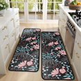 thumbnail image 4 of Kitchen Rugs Sets Of 2,Pioneer Flower Floral Print Pattern Anti Fatigue Kitchen Mat Rugs Non Slip Washable,Decorative Kitchen Floor Mats for Kitchen,Sink,Laundry,17"x47"+17"x47", 4 of 5