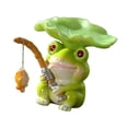 thumbnail image 2 of Mini estatua de animal, figura de pesca, coleccionable, recuerdo, adorno de mesa Rana, 2 of 9
