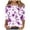 Purple, variant on Darzheoy Womens Tops Seamless Floral Graphic Pullover Drop Shoulder Fall Winter Sweatshirts Casual Loose Printed Hoodless Mid-Length 3/4 Sleeve Blouses