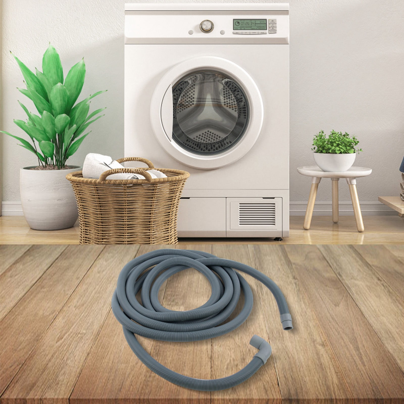 yaaqii Washing Machine Drain Pipe Dishwasher Drain Pipe 6m 8m Extension of Water Pipe
