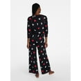 thumbnail image 4 of Joyspun Women's Cozy Lounge Collection Hacci Long Sleeve Top and Pants Pajama Set, 2-Piece, Sizes XS-3X, 4 of 6