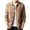 Khaki, variant on Mens Double Pocket Sweater Coat Solid Color Sweater Cardigan Coat