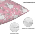 thumbnail image 3 of Pofeuu Rabbit And Flower Print Double-sided plush pillowcase Square Throw Pillow Covers Pillows Cover for Living Room Bedroom Sofa Couch Cushion Cover（No pillow core）-18"x18", 3 of 7