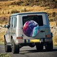 thumbnail image 5 of Naloa Starry Multicolored Wolf PVC Leather Spare Tire Wheel Cover for Car Truck SUV Camper Trailer Universal Fit many size15 inch, 5 of 6