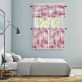 thumbnail image 6 of Pink Kitchen Curtains Valances and Tiers Set of 3 Modern Abstract Gradient Pink Geometric Texture Tier Curtains and Valance with Rod Pocket for Small Windows, 27.5"x24", 6 of 9