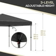 thumbnail image 4 of Outsunny 116.25 x 116.25 in Black Pop up Outdoor Canopies, Adjustable Height, 4 of 9
