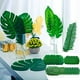 thumbnail image 1 of Fiudx Ofertas relámpago del día Hojas de palma artificiales tropicales Monstera, paquete de 108, 6 tipos, grandes, pequeñas, verdes, hojas de palma falsas con tallos, 1 of 7