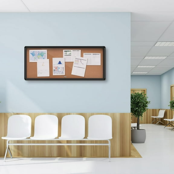 Enclosed Bulletin Board 38”x16”