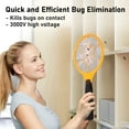 thumbnail image 4 of DESIGNICE 2 PC Electric Fly Swatter Bug Zapper Racket - 3000V Mosquito Killer with LED Light,Safety Mesh - Indoor/Outdoor,Battery Operated & Child-Safe,Size-S, 4 of 7