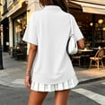 thumbnail image 6 of Polo Shirts for Women Button Collared Summer Short Sleeve Tops Lightweight Work Golf Shirt Womens Blouses White M, 6 of 9