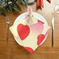 thumbnail image 2 of GZHJMY Valentine's Day Heart Cloth Napkins Set of 4, Reusable Washable Oversized Table Napkins for Family Wedding Dinner Party Home Decor, 20 Inch Decorative Washcloths, 2 of 7