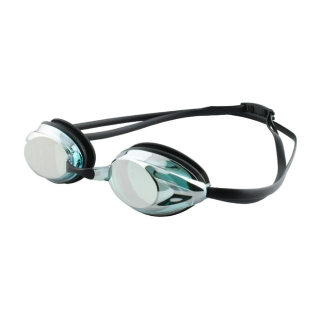Gafas de natación, gafas de piscina, gafas de natación para piscina, gafas de natación con correa cómodas antivaho para deportes acuáticos, natación Plata verde bañada en oro