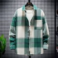thumbnail image 4 of Ketyyh-chn99 Shirt for Men 2023 Slim Fit Button Down Shirt Green,5XL, 4 of 4