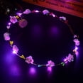 thumbnail image 6 of Farfi LED Flower Garland Headband Girls Women Bride Beach Travel Hairband Headwear (Blue), 6 of 10