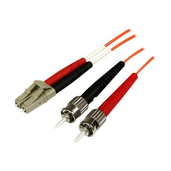 StarTech.com Câble Fibre Optique 3m - Multimode Duplex 50/125 - Offp Plenum - LC/ST - OM2 - Câble de Patch Fibre LC à ST - Câble Patch - multi-mode (m) à LC multi-mode (m) - 3 m - Fibre Optique - Duplex - 50 / 125 Microns - OM2 - Moulé, Plenum - orange