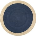 thumbnail image 6 of nuLOOM Eleonora Casual Jute Area Rug, 6', Round, Eleonora Navy, 6 of 9