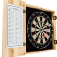 thumbnail image 4 of Dallas Stars Logo Dart Board Cabinet Set with 6 Steel Tip Darts, 4 of 7